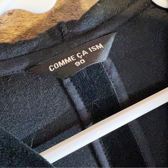 Comme Ca Ism Black Velvet Hooded Blazer Jacket - Picture 4 of 4